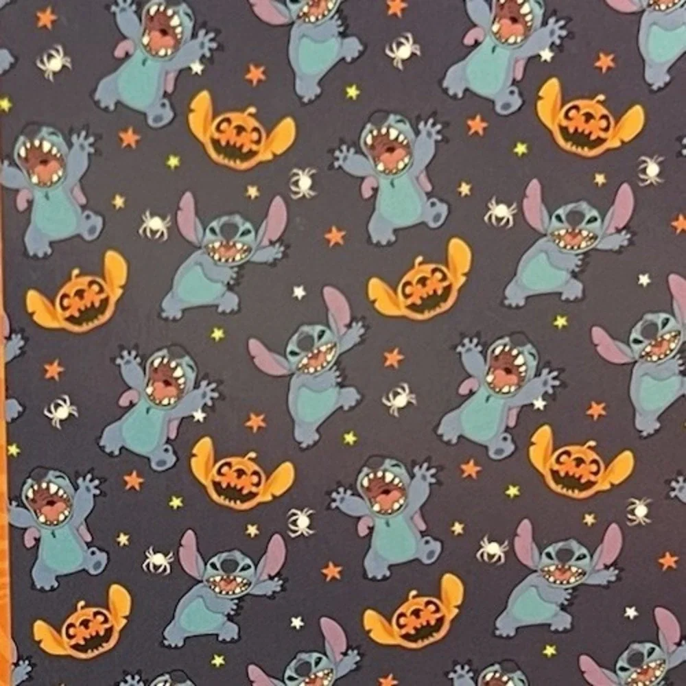 Disney Lilo & Stitch Halloween 2025 Navy Blue Plush Throw Blanket 50